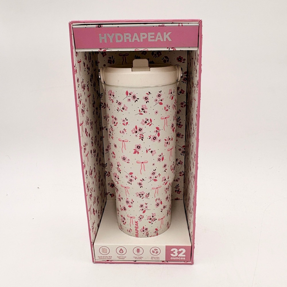 Hydrapeak Nomad 32oz‎ Stainless Steel Insulated Bottle Ribbon Roses Limited Ed